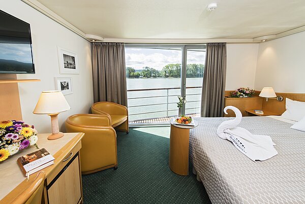 Promenadendeck-Kabine.